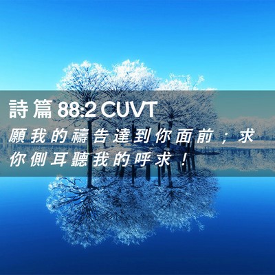 Picture 02 - 詩 篇 88:2 CUVT - 願 我 的 禱 告 達 到 你 面 前 ； 求 - Bible Verse Picture