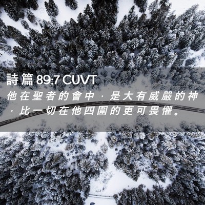 Picture 02 - 詩 篇 89:7 CUVT - 他 在 聖 者 的 會 中 ， 是 大 有 威 - Bible Verse Picture