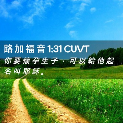 Picture 02 - 路 加 福 音 1:31 CUVT - 你 要 懷 孕 生 子 ， 可 以 給 他 起 - Bible Verse Picture