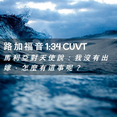 Picture 02 - 路 加 福 音 1:34 CUVT - 馬 利 亞 對 天 使 說 ： 我 沒 有 出 - Bible Verse Picture