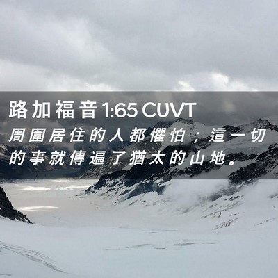 Picture 02 - 路 加 福 音 1:65 CUVT - 周 圍 居 住 的 人 都 懼 怕 ； 這 一 - Bible Verse Picture