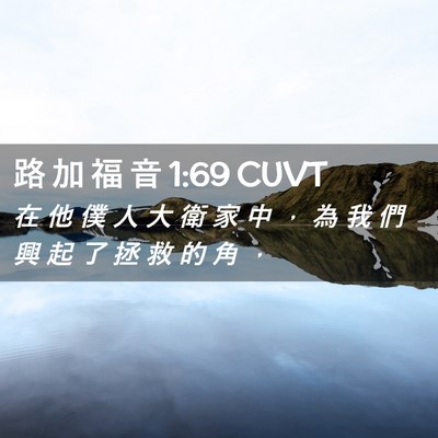 Picture 02 - 路 加 福 音 1:69 CUVT - 在 他 僕 人 大 衛 家 中 ， 為 我 們 - Bible Verse Picture
