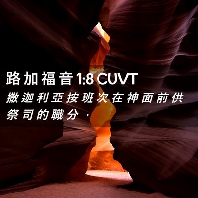 Picture 02 - 路 加 福 音 1:8 CUVT - 撒 迦 利 亞 按 班 次 在 神 面 前 供 - Bible Verse Picture