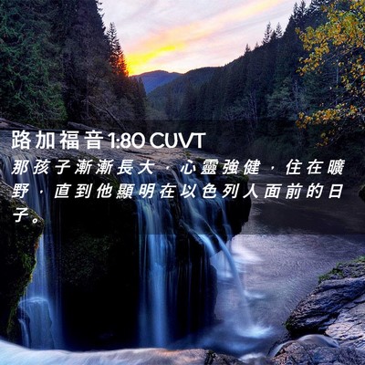 Picture 02 - 路 加 福 音 1:80 CUVT - 那 孩 子 漸 漸 長 大 ， 心 靈 強 健 - Bible Verse Picture