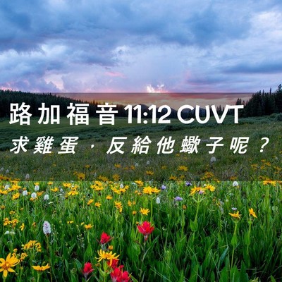 Picture 02 - 路 加 福 音 11:12 CUVT - 求 雞 蛋 ， 反 給 他 蠍 子 呢 - Bible Verse Picture