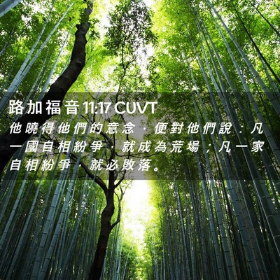 Picture 02 - 路 加 福 音 11:17 CUVT - 他 曉 得 他 們 的 意 念 ， 便 對 他 - Bible Verse Picture
