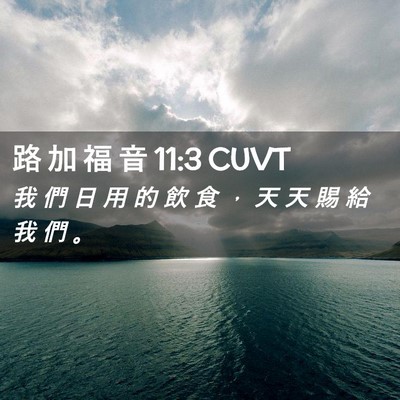 Picture 02 - 路 加 福 音 11:3 CUVT - 我 們 日 用 的 飲 食 ， 天 天 賜 給 - Bible Verse Picture