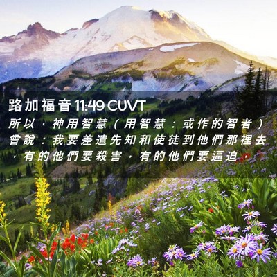 Picture 02 - 路 加 福 音 11:49 CUVT - 所 以 ， 神 用 智 慧 （ 用 智 慧 ： - Bible Verse Picture