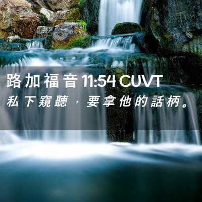 Picture 02 - 路 加 福 音 11:54 CUVT - 私 下 窺 聽 ， 要 拿 他 的 話 柄 - Bible Verse Picture