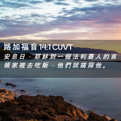 Picture 02 - 路 加 福 音 14:1 CUVT - 安 息 日 ， 耶 穌 到 一 個 法 利 賽 - Bible Verse Picture
