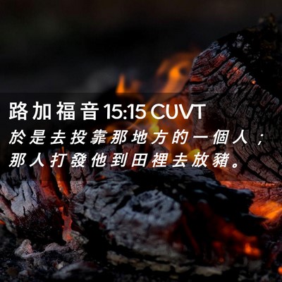 Picture 02 - 路 加 福 音 15:15 CUVT - 於 是 去 投 靠 那 地 方 的 一 個 人 - Bible Verse Picture
