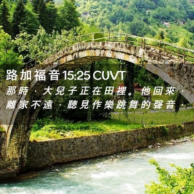 Picture 02 - 路 加 福 音 15:25 CUVT - 那 時 ， 大 兒 子 正 在 田 裡 。 他 - Bible Verse Picture