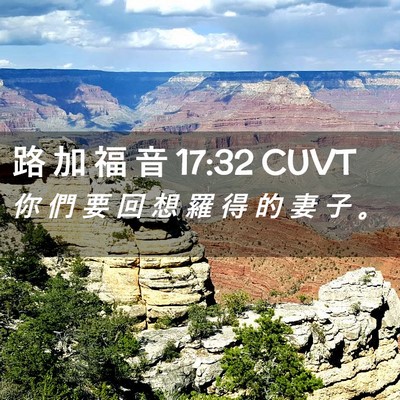 Picture 02 - 路 加 福 音 17:32 CUVT - 你 們 要 回 想 羅 得 的 妻 子 - Bible Verse Picture