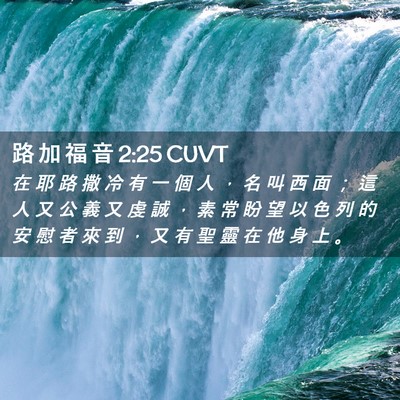 Picture 02 - 路 加 福 音 2:25 CUVT - 在 耶 路 撒 冷 有 一 個 人 ， 名 叫 - Bible Verse Picture