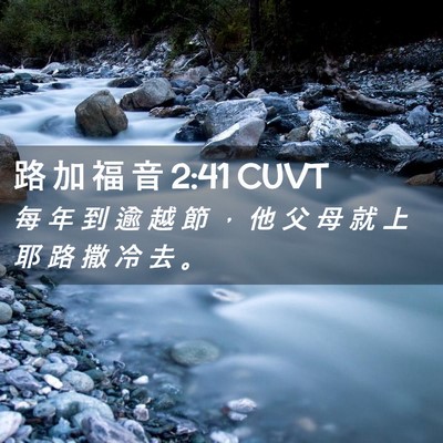 Picture 02 - 路 加 福 音 2:41 CUVT - 每 年 到 逾 越 節 ， 他 父 母 就 上 - Bible Verse Picture