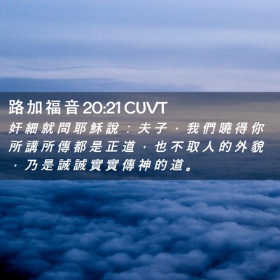 Picture 02 - 路 加 福 音 20:21 CUVT - 奸 細 就 問 耶 穌 說 ： 夫 子 ， 我 - Bible Verse Picture