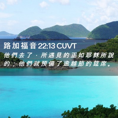 Picture 02 - 路 加 福 音 22:13 CUVT - 他 們 去 了 ， 所 遇 見 的 正 如 耶 - Bible Verse Picture