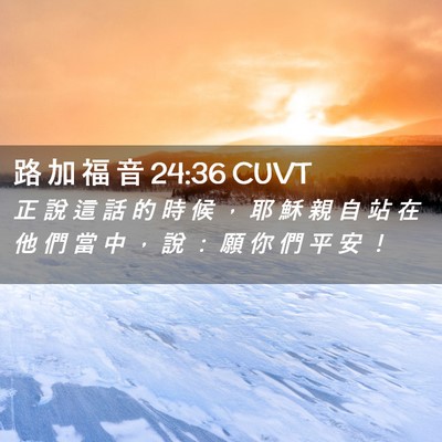 Picture 02 - 路 加 福 音 24:36 CUVT - 正 說 這 話 的 時 候 ， 耶 穌 親 自 - Bible Verse Picture