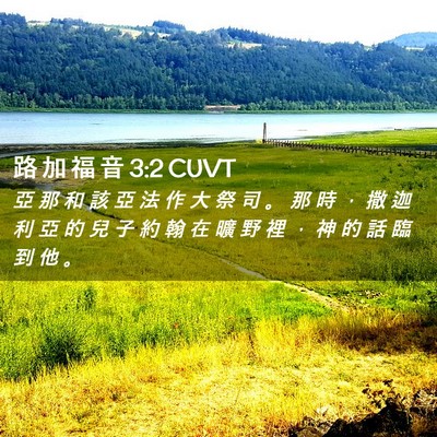 Picture 02 - 路 加 福 音 3:2 CUVT - 亞 那 和 該 亞 法 作 大 祭 司 。 那 - Bible Verse Picture