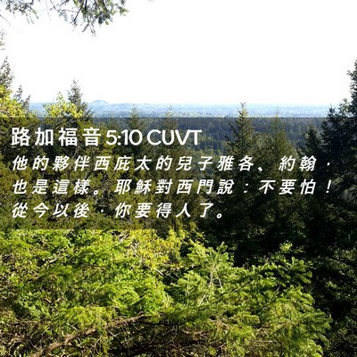 Picture 02 - 路 加 福 音 5:10 CUVT - 他 的 夥 伴 西 庇 太 的 兒 子 雅 各 - Bible Verse Picture
