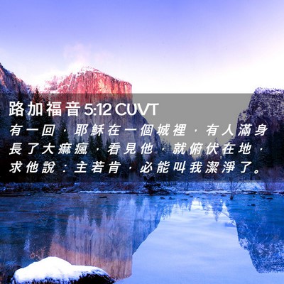 Picture 02 - 路 加 福 音 5:12 CUVT - 有 一 回 ， 耶 穌 在 一 個 城 裡 ， - Bible Verse Picture