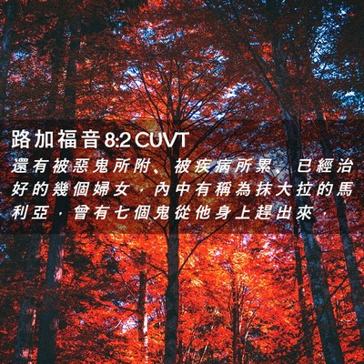 Picture 02 - 路 加 福 音 8:2 CUVT - 還 有 被 惡 鬼 所 附 、 被 疾 病 所 - Bible Verse Picture
