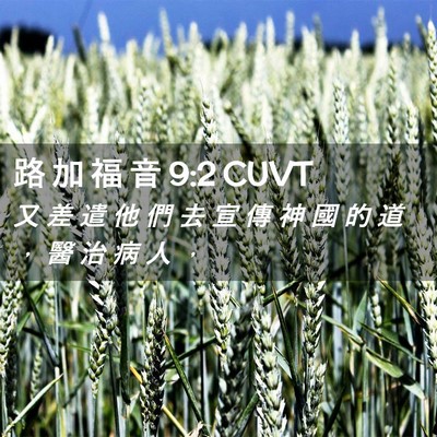 Picture 02 - 路 加 福 音 9:2 CUVT - 又 差 遣 他 們 去 宣 傳 神 國 的 道 - Bible Verse Picture