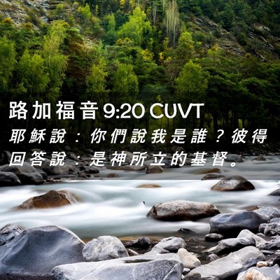 Picture 02 - 路 加 福 音 9:20 CUVT - 耶 穌 說 ： 你 們 說 我 是 誰 ？ 彼 - Bible Verse Picture