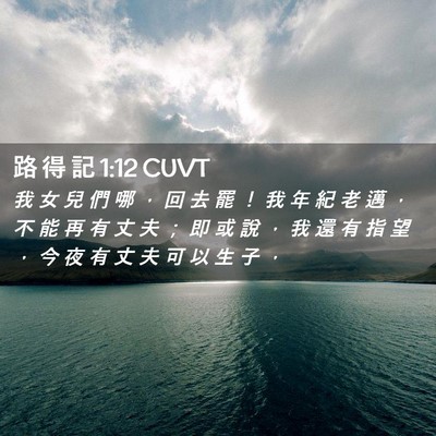 Picture 02 - 路 得 記 1:12 CUVT - 我 女 兒 們 哪 ， 回 去 罷 ！ 我 年 - Bible Verse Picture