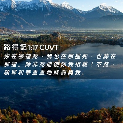 Picture 02 - 路 得 記 1:17 CUVT - 你 在 哪 裡 死 ， 我 也 在 那 裡 死 - Bible Verse Picture