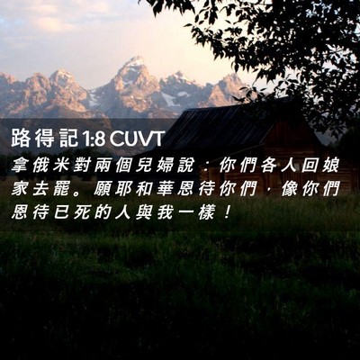 Picture 02 - 路 得 記 1:8 CUVT - 拿 俄 米 對 兩 個 兒 婦 說 ： 你 們 - Bible Verse Picture