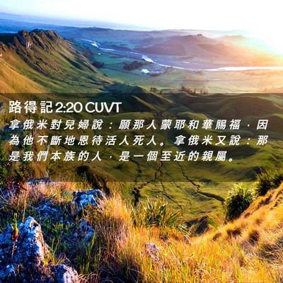 Picture 02 - 路 得 記 2:20 CUVT - 拿 俄 米 對 兒 婦 說 ： 願 那 人 蒙 - Bible Verse Picture