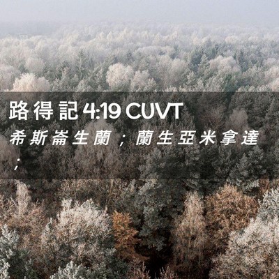 Picture 02 - 路 得 記 4:19 CUVT - 希 斯 崙 生 蘭 ； 蘭 生 亞 米 拿 達 - Bible Verse Picture
