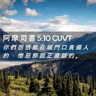 Picture 02 - 阿 摩 司 書 5:10 CUVT - 你 們 怨 恨 那 在 城 門 口 責 備 人 - Bible Verse Picture