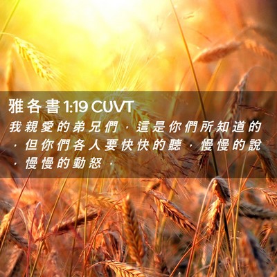 Picture 02 - 雅 各 書 1:19 CUVT - 我 親 愛 的 弟 兄 們 ， 這 是 你 們 - Bible Verse Picture