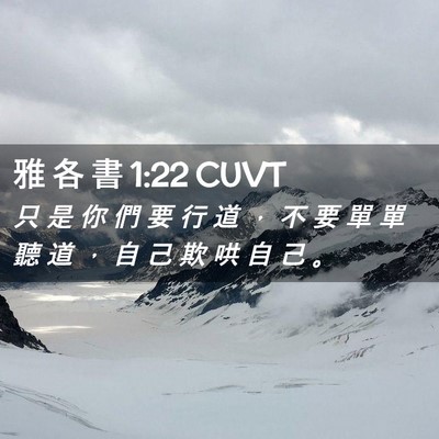 Picture 02 - 雅 各 書 1:22 CUVT - 只 是 你 們 要 行 道 ， 不 要 單 單 - Bible Verse Picture