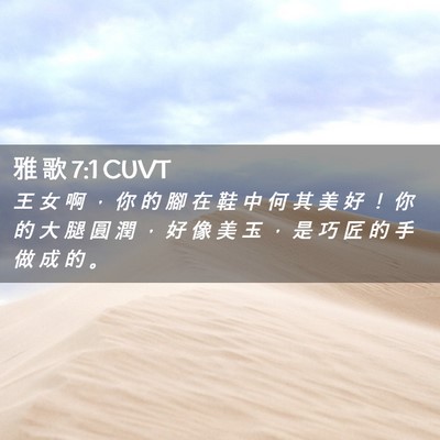 Picture 02 - 雅 歌 7:1 CUVT - 王 女 啊 ， 你 的 腳 在 鞋 中 何 其 - Bible Verse Picture
