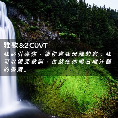 Picture 02 - 雅 歌 8:2 CUVT - 我 必 引 導 你 ， 領 你 進 我 母 親 - Bible Verse Picture