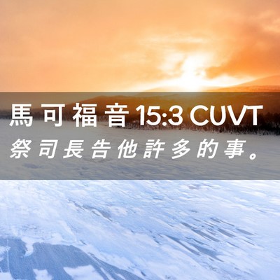 Picture 02 - 馬 可 福 音 15:3 CUVT - 祭 司 長 告 他 許 多 的 事 - Bible Verse Picture