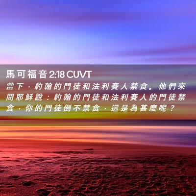 Picture 02 - 馬 可 福 音 2:18 CUVT - 當 下 ， 約 翰 的 門 徒 和 法 利 賽 - Bible Verse Picture