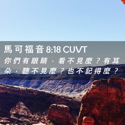 Picture 02 - 馬 可 福 音 8:18 CUVT - 你 們 有 眼 睛 ， 看 不 見 麼 ？ 有 - Bible Verse Picture