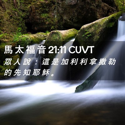 Picture 02 - 馬 太 福 音 21:11 CUVT - 眾 人 說 ： 這 是 加 利 利 拿 撒 勒 - Bible Verse Picture