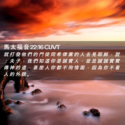 Picture 02 - 馬 太 福 音 22:16 CUVT - 就 打 發 他 們 的 門 徒 同 希 律 黨 - Bible Verse Picture