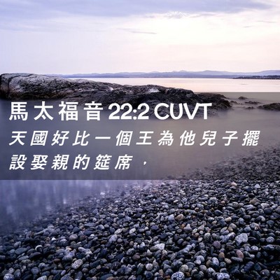 Picture 02 - 馬 太 福 音 22:2 CUVT - 天 國 好 比 一 個 王 為 他 兒 子 擺 - Bible Verse Picture
