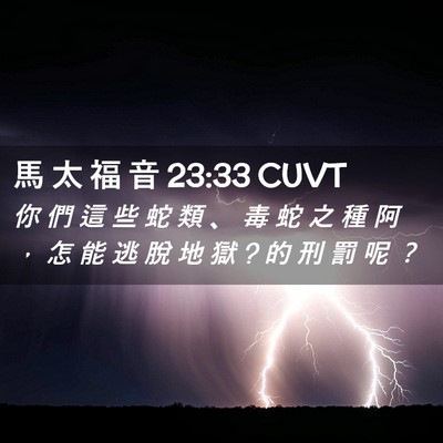 Picture 02 - 馬 太 福 音 23:33 CUVT - 你 們 這 些 蛇 類 、 毒 蛇 之 種 阿 - Bible Verse Picture