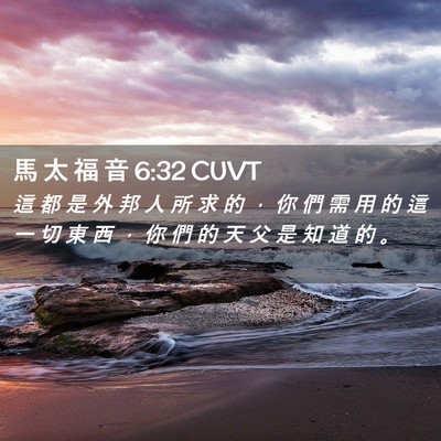 Picture 02 - 馬 太 福 音 6:32 CUVT - 這 都 是 外 邦 人 所 求 的 ， 你 們 - Bible Verse Picture