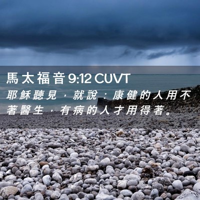 Picture 02 - 馬 太 福 音 9:12 CUVT - 耶 穌 聽 見 ， 就 說 ： 康 健 的 人 - Bible Verse Picture