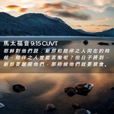 Picture 02 - 馬 太 福 音 9:15 CUVT - 耶 穌 對 他 們 說 ： 新 郎 和 陪 伴 - Bible Verse Picture