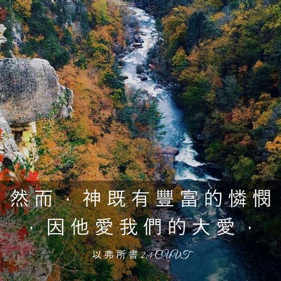 Picture 03 - 以 弗 所 書 2:4 CUVT - 然 而 ， 神 既 有 豐 富 的 憐 憫 ， - Bible Verse Picture
