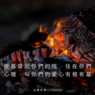 Picture 03 - 以 弗 所 書 3:17 CUVT - 使 基 督 因 你 們 的 信 ， 住 在 你 - Bible Verse Picture